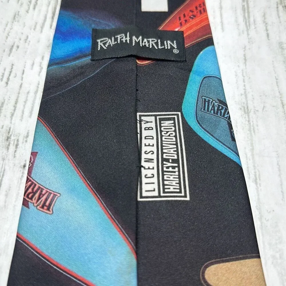 Ralph Marlin Men’s Harley Custom Tanks Tie 1994‎